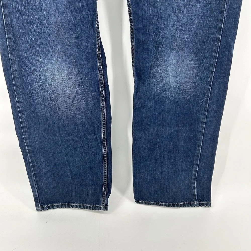 Levis 559 Jeans Mens 38x34 Blue Relaxed Straight Dark Wash Denim Workwear Casual